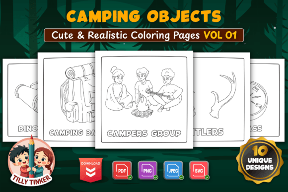Camping Objects Graphics for Branding and Marketing