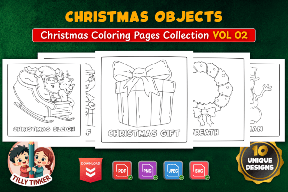 Christmas Coloring Pages Vol 02 for Local Branding