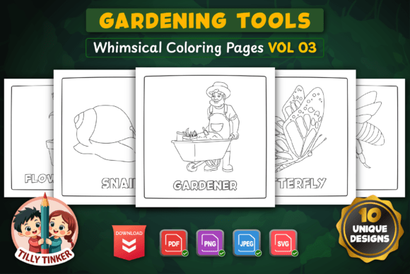 Gardening Tools Coloring Pages Vol 03