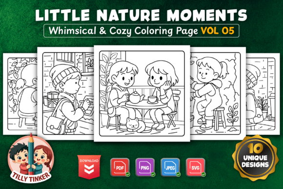 Little Nature Moments Coloring Page VOL5