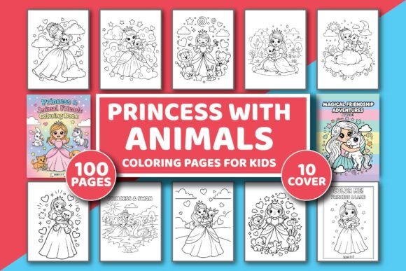 Little Princess Animal Friends Graphics for Branding and Marketing