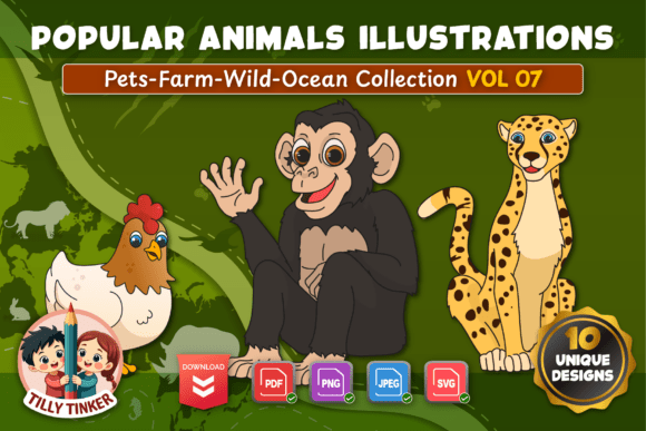 Popular Animals Illustration Vol 07 Graphics