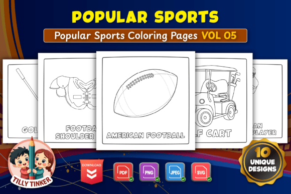 Popular Sports Coloring Pages Graphics for Modern Design