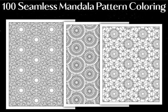 Seamless Mandala Pattern Coloring Pages